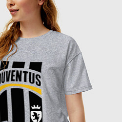 Футболка оверсайз женская Juventus Ювентус, цвет: меланж — фото 2
