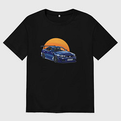 Футболка оверсайз женская Ниссан gtr 2022, цвет: черный