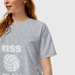 Футболка оверсайз женская Kiss - My Ace, цвет: меланж — фото 2