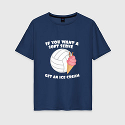 Женская футболка оверсайз Ice Cream Volleyball