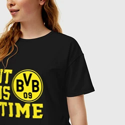 Футболка оверсайз женская Borussia Dortmund Боруссия Дортмунд, цвет: черный — фото 2