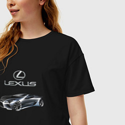 Футболка оверсайз женская Lexus Motorsport, цвет: черный — фото 2