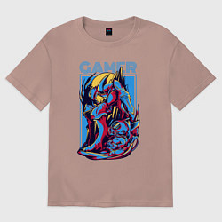 Женская футболка оверсайз Геймер ребёнок