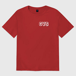 Футболка оверсайз женская GVS NEW, цвет: красный