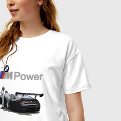 Футболка оверсайз женская BMW Motorsport M Power Racing Team, цвет: белый — фото 2