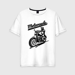 Женская футболка оверсайз Motorcycle Cool rider