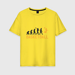 Футболка оверсайз женская Basketball Fly, цвет: желтый