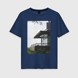 Женская футболка оверсайз Панорамный Дом