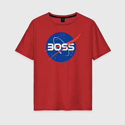 Женская футболка оверсайз Босс-наса