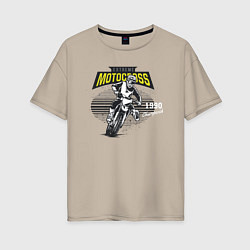 Женская футболка оверсайз Motocross Мотокросс