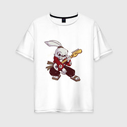 Женская футболка оверсайз Rabbit Rocker