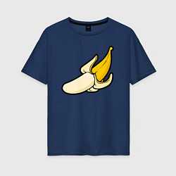 Женская футболка оверсайз Почисть банан