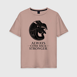 Футболка оверсайз женская Elden Ring - Always come back stronger, цвет: пыльно-розовый