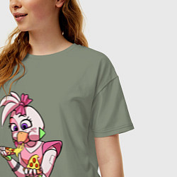 Футболка оверсайз женская Five Nights at Freddys: Security Breach - Глэмрок, цвет: авокадо — фото 2
