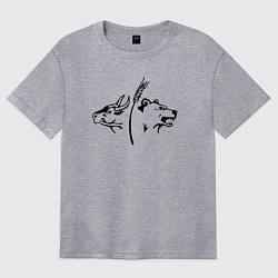 Футболка оверсайз женская Инвест проект, цвет: меланж