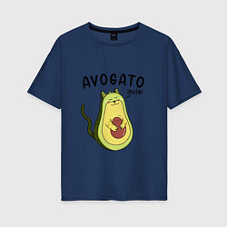 Женская футболка оверсайз Avogato кот