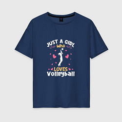 Женская футболка оверсайз Volleyball Loves