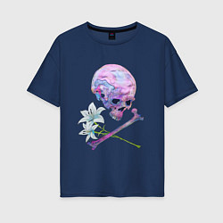 Женская футболка оверсайз Сорванные лилии