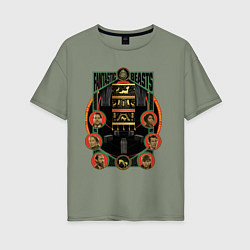 Женская футболка оверсайз Фантастические Твари Тайны Дамблдора