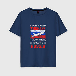 Женская футболка оверсайз Need Russia