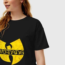 Футболка оверсайз женская Wu tang logo, цвет: черный — фото 2