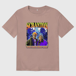 Футболка оверсайз женская Scranton electric city, цвет: пыльно-розовый