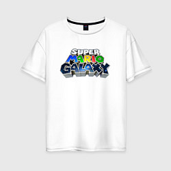 Футболка оверсайз женская Super Mario Galaxy logo, цвет: белый