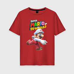 Женская футболка оверсайз Super Mario 3D World Video game Nintendo