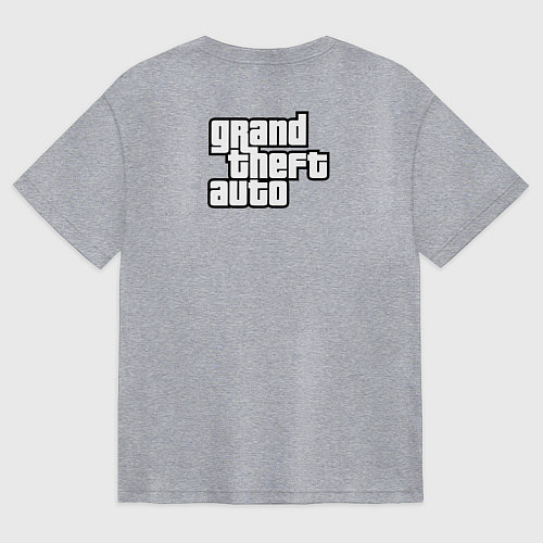 Женская футболка оверсайз GTA Orange gangster / Меланж – фото 2