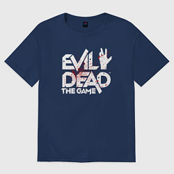 Футболка оверсайз женская Logo Evil Dead in the blood, цвет: тёмно-синий