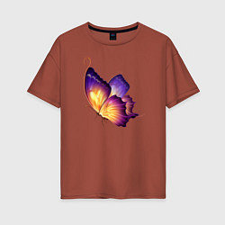 Женская футболка оверсайз Красивая бабочка A very beautiful butterfly