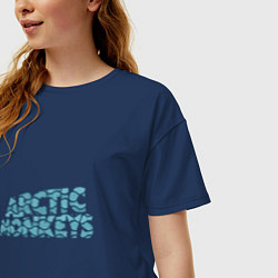 Футболка оверсайз женская Надпись Arctic Monkeys, цвет: тёмно-синий — фото 2