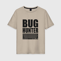 Женская футболка оверсайз Bug Хантер