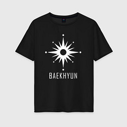 Футболка оверсайз женская Exo BAEKHYUN, цвет: черный