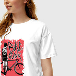 Футболка оверсайз женская Red bike bike, цвет: белый — фото 2