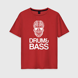 Женская футболка оверсайз Drum and bass mix