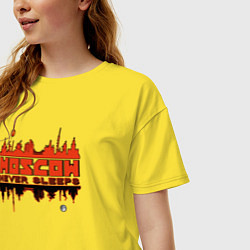 Футболка оверсайз женская MOSCOW never sleeps, цвет: желтый — фото 2