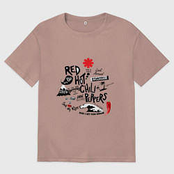 Женская футболка оверсайз RHCP альбомы