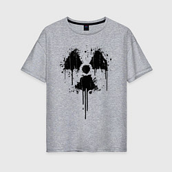 Футболка оверсайз женская Атомный символ, цвет: меланж