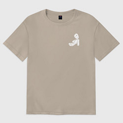 Футболка оверсайз женская KoЯn, цвет: миндальный