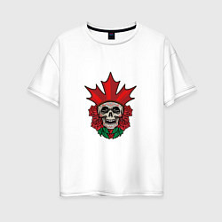 Женская футболка оверсайз Canada Skull
