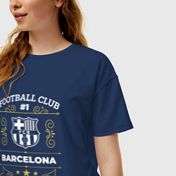 Футболка оверсайз женская Barcelona - FC 1, цвет: тёмно-синий — фото 2