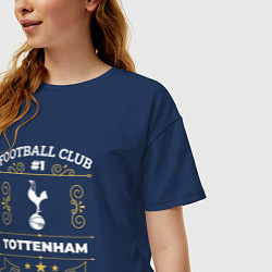 Футболка оверсайз женская Tottenham - FC 1, цвет: тёмно-синий — фото 2