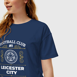Футболка оверсайз женская Leicester City FC 1, цвет: тёмно-синий — фото 2