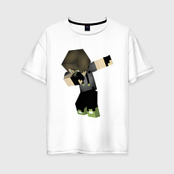 Женская футболка оверсайз Minecraft Dab Hero