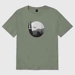 Футболка оверсайз женская Давай через овраг, цвет: авокадо