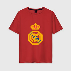 Футболка оверсайз женская Football - Real Madrid, цвет: красный