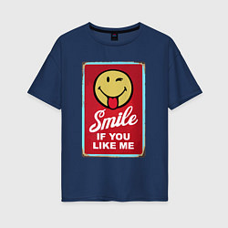 Женская футболка оверсайз Smile if you like me