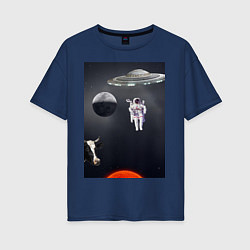 Женская футболка оверсайз Космический бред