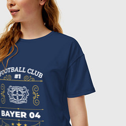Футболка оверсайз женская Bayer 04 FC 1, цвет: тёмно-синий — фото 2